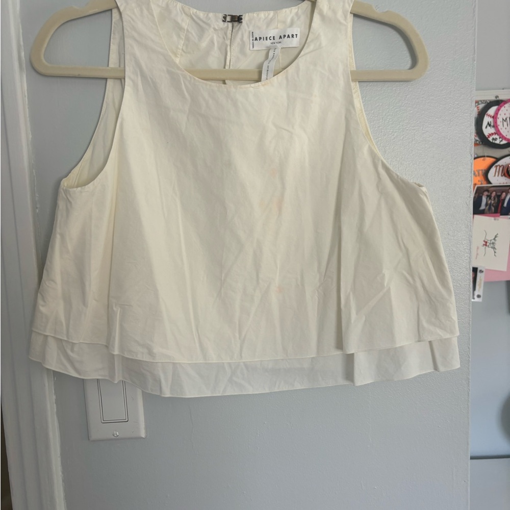 Apiece Apart Women's Cream Sleeveless Top